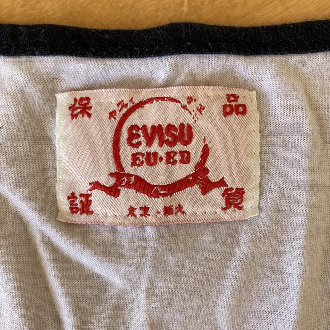 Rare white Evisu vest/ tank top with rhinestone... - Depop