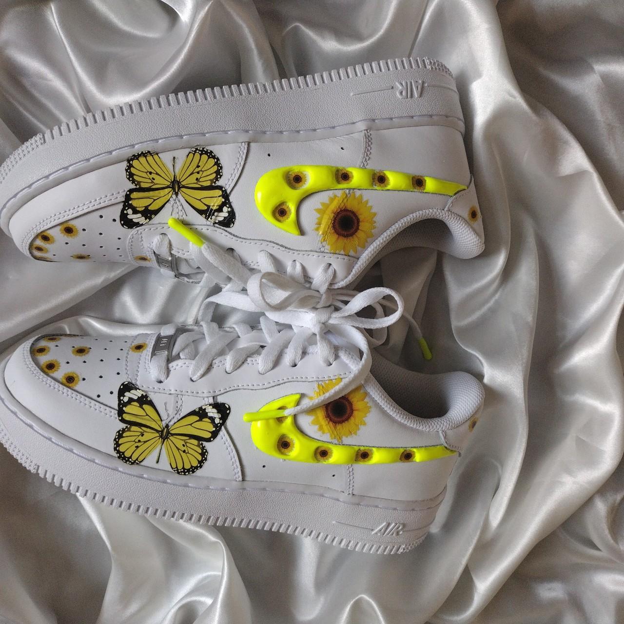 white air force 1 with butterflies