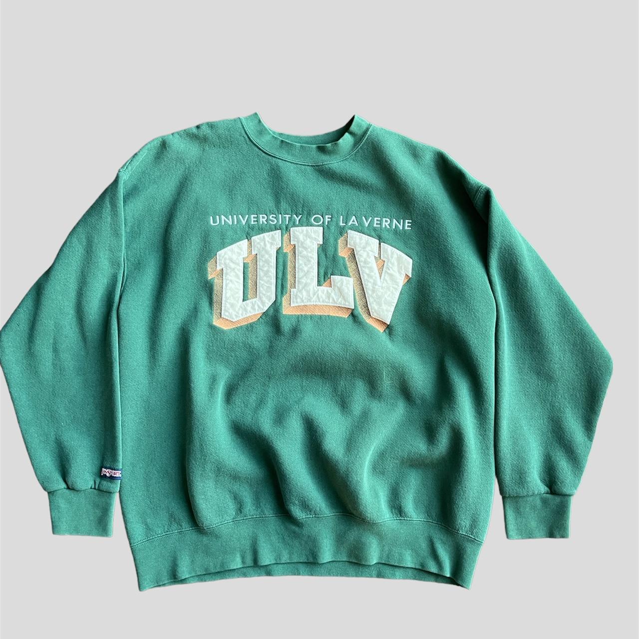 Green college hoodie - Depop