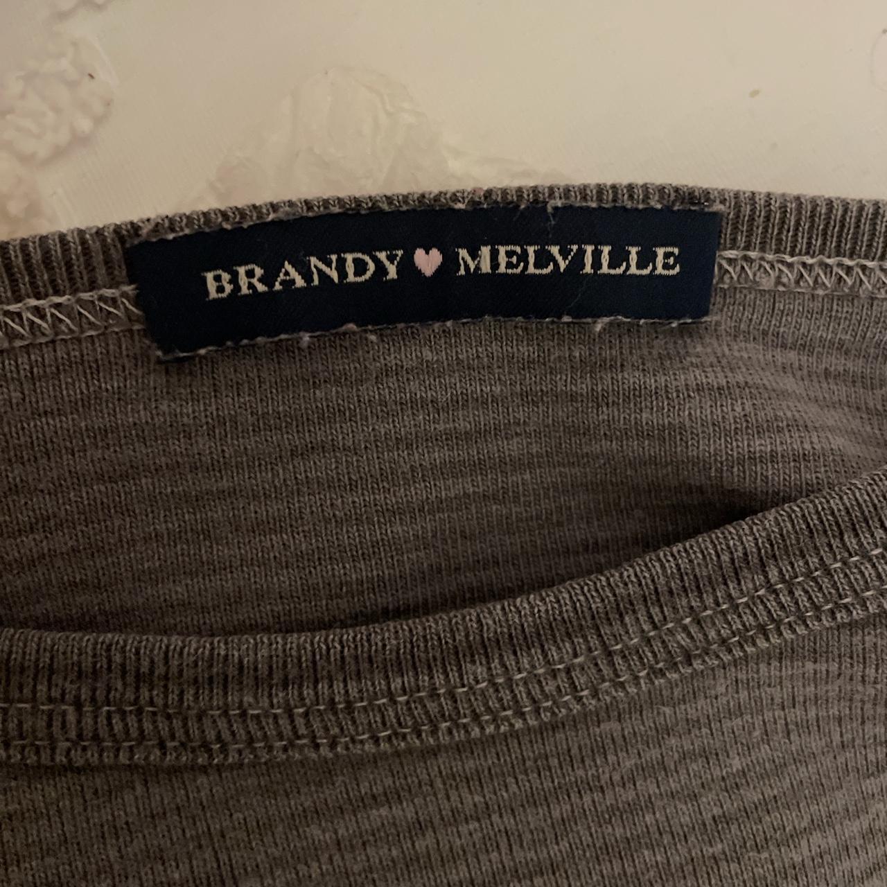 brandy grey striped long sleeve shirt great... Depop