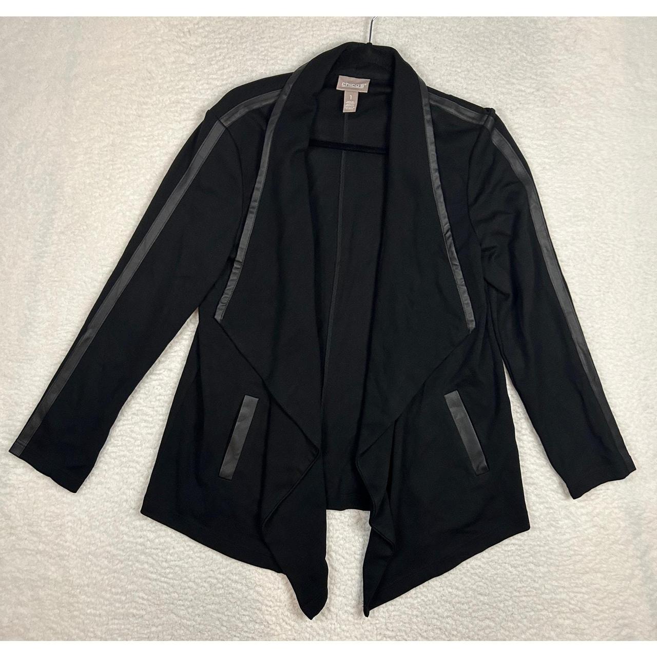 Woman's Chicos hotsell black ponte jacket in size 2