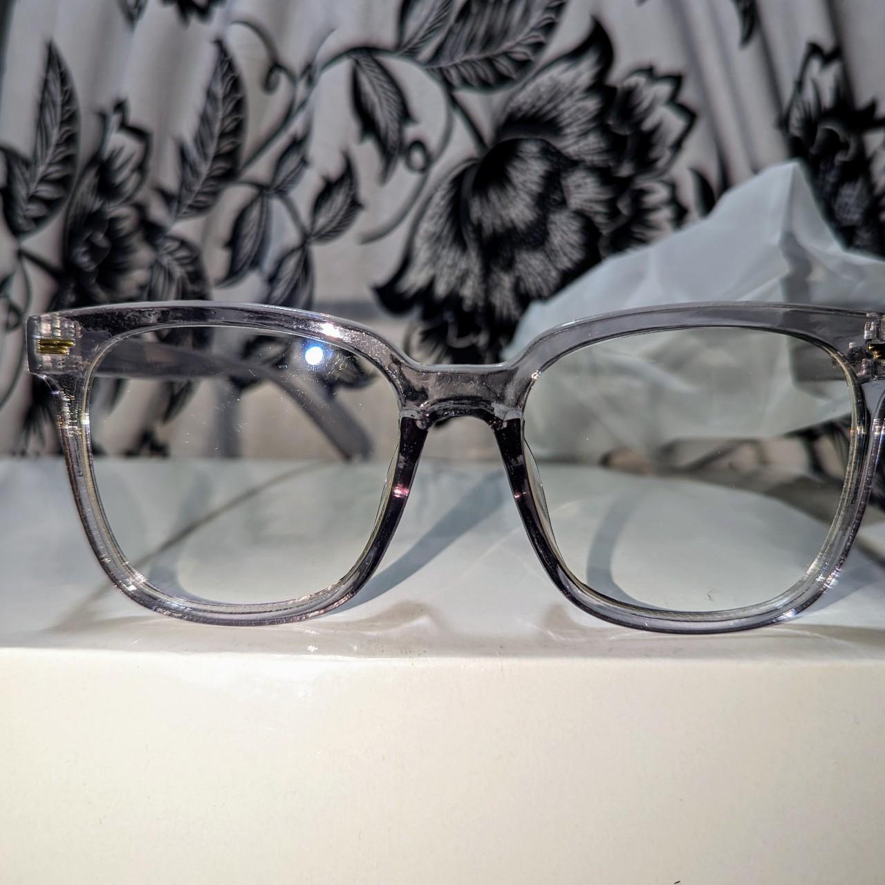 Clear grey glasses to pair with any outfit, new with... - Depop