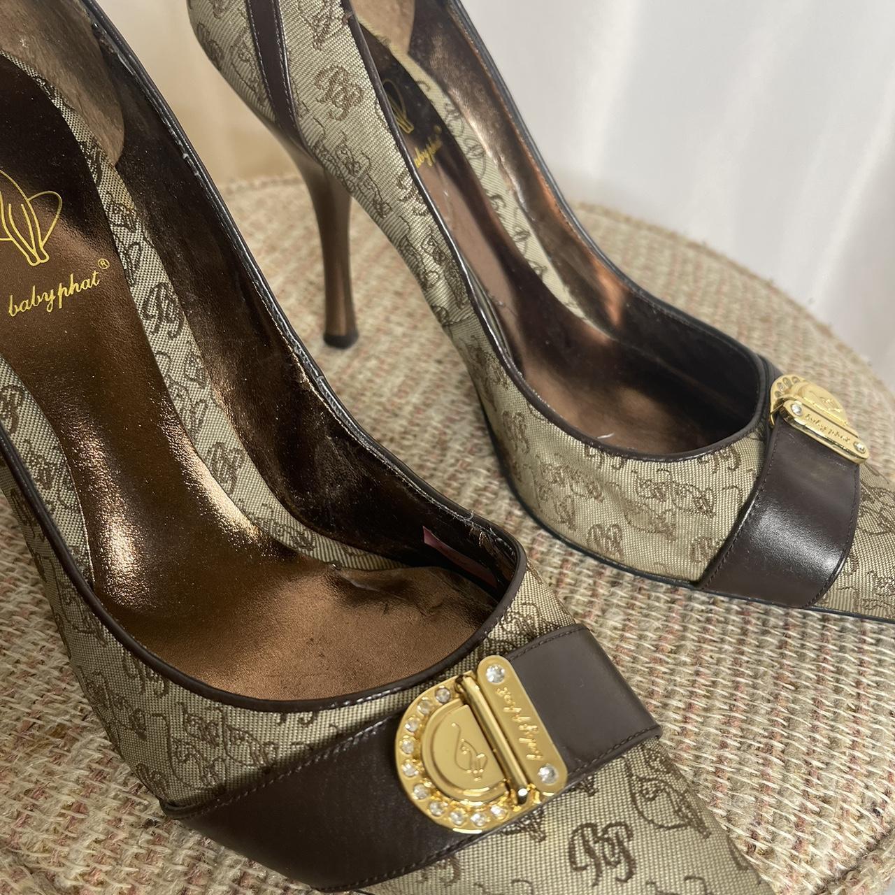 Vintage Baby Phat Heels Size 7 Slight wear inside... - Depop