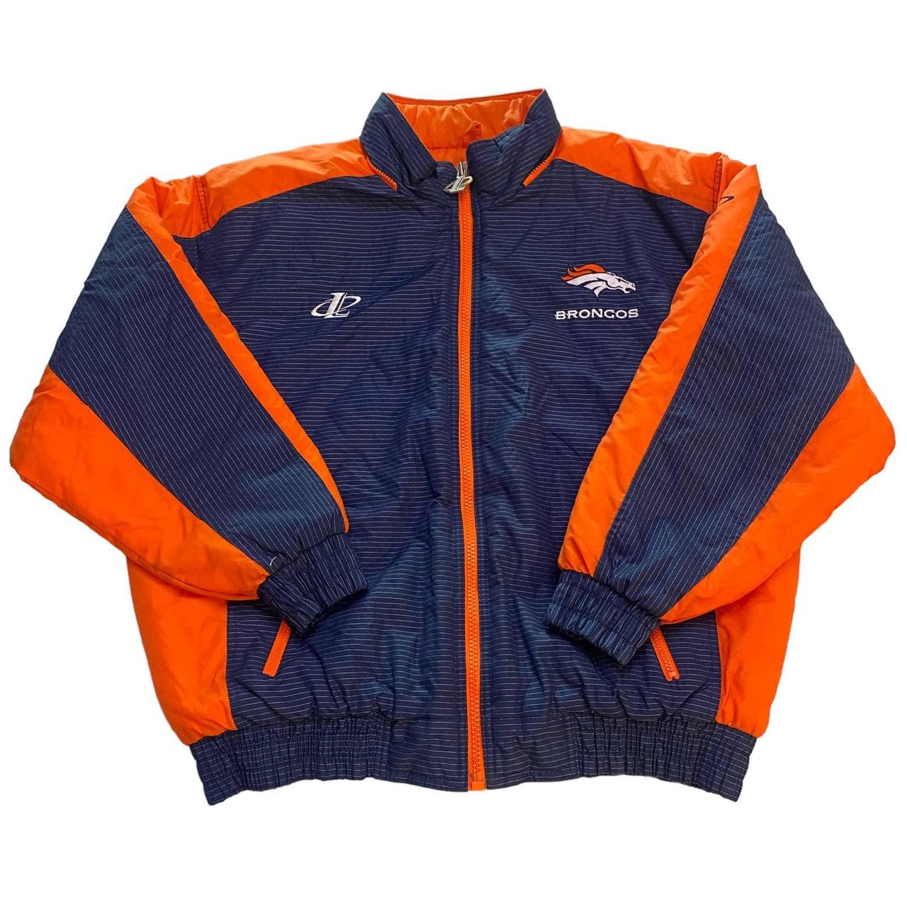 VINTAGE MIGHTY-MAC NFL DENVER BRONCOS PUFFER JACKET - Depop