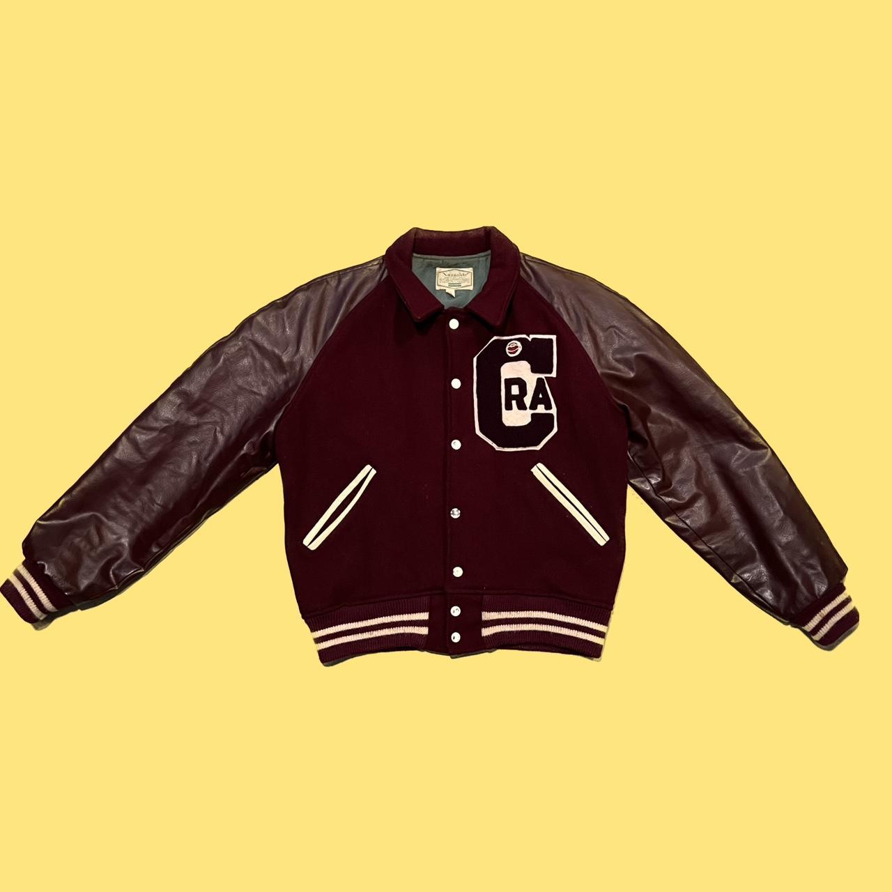 Men's Burgundy Jacket Depop