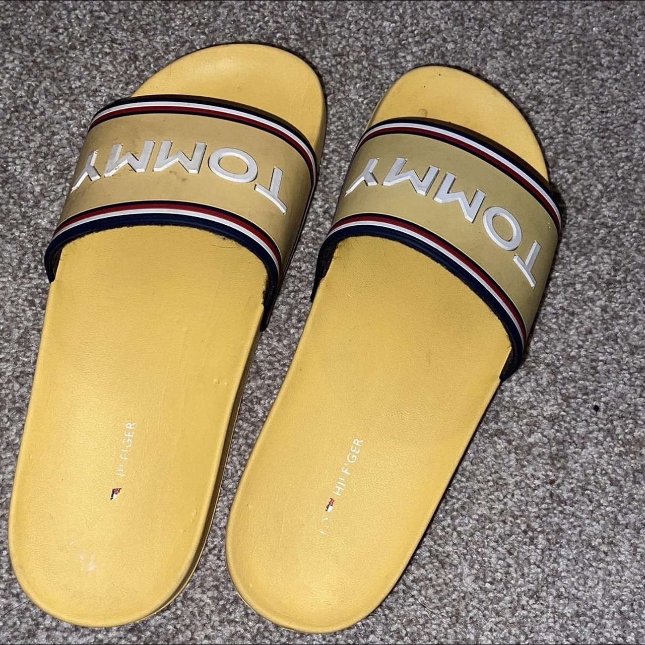 Yellow tommy hot sale hilfiger slides