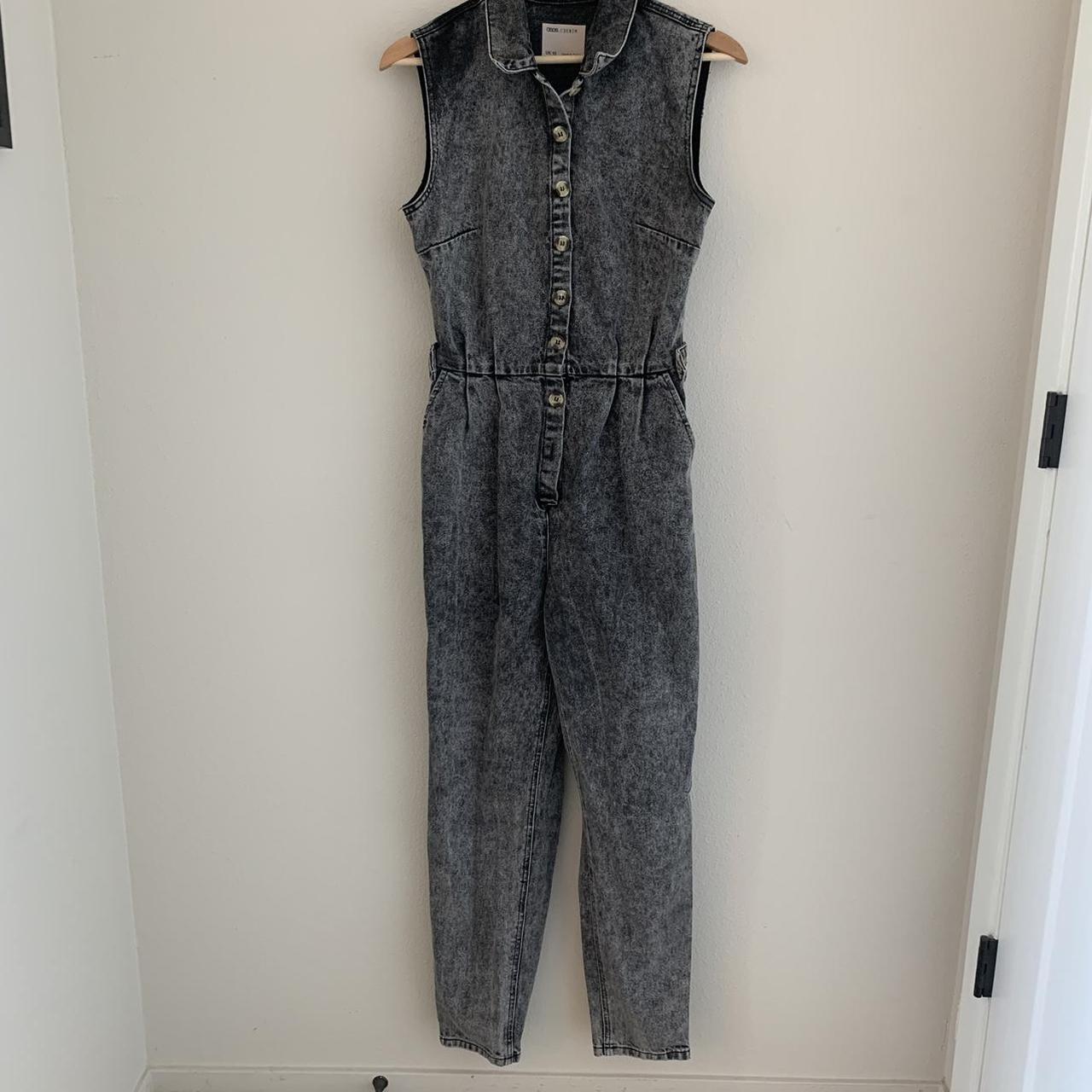 ASOS Women's Black and Grey Jumpsuit | Depop