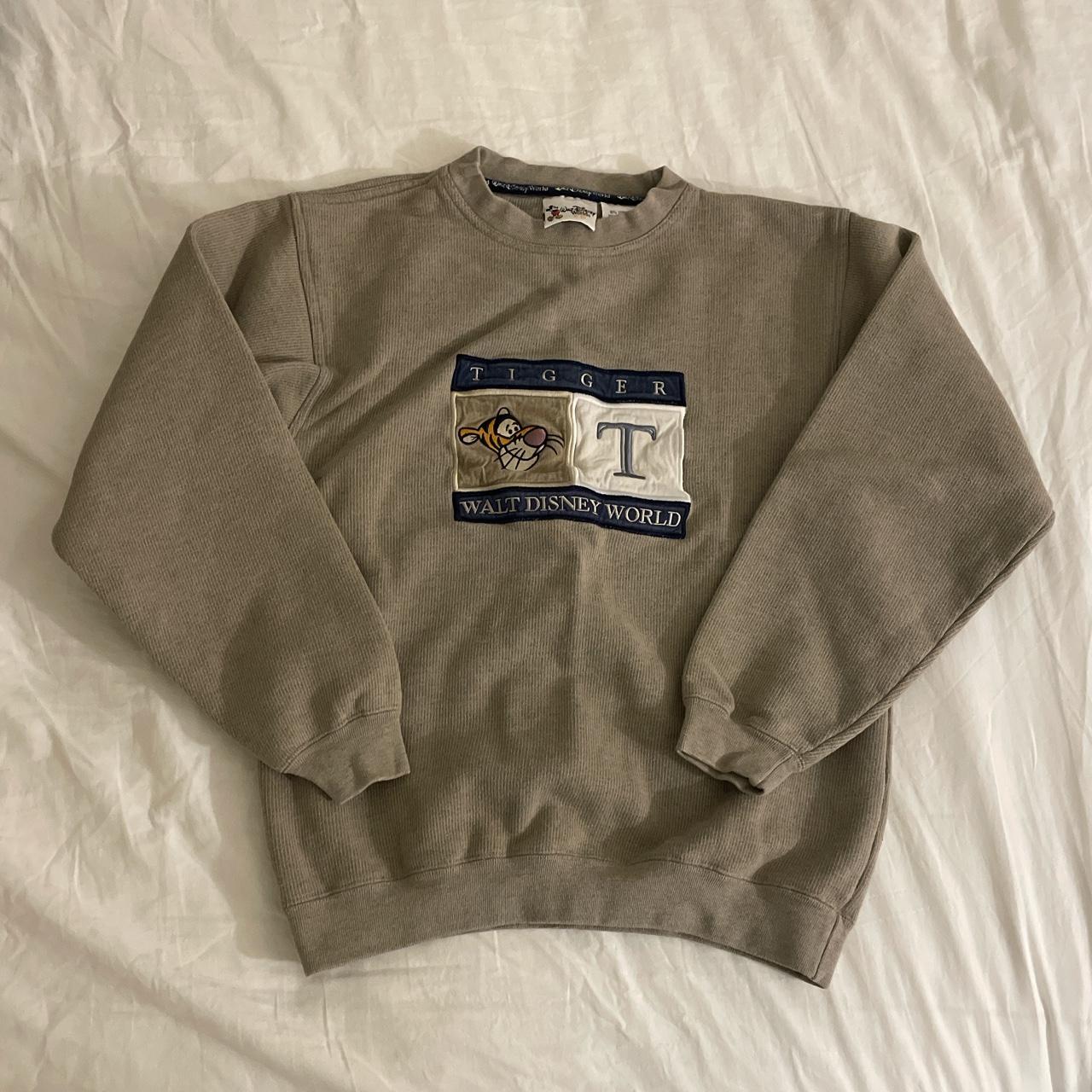 Oversized Brown Walt Disney Crewneck... - Depop