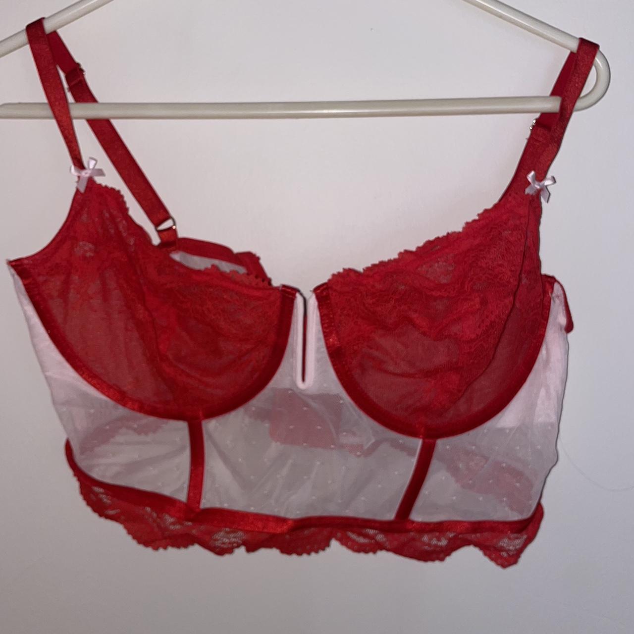 Red bralette-top - Depop