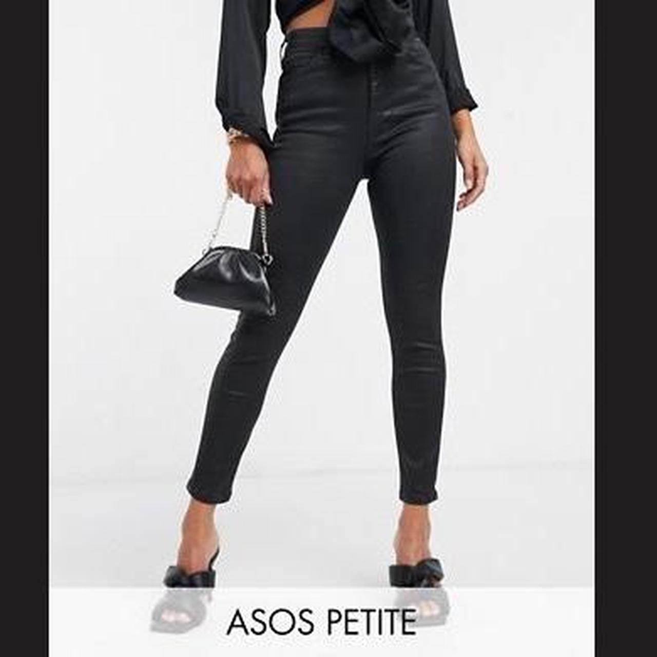 asos petite high rise lift and contour skinny jeans... - Depop