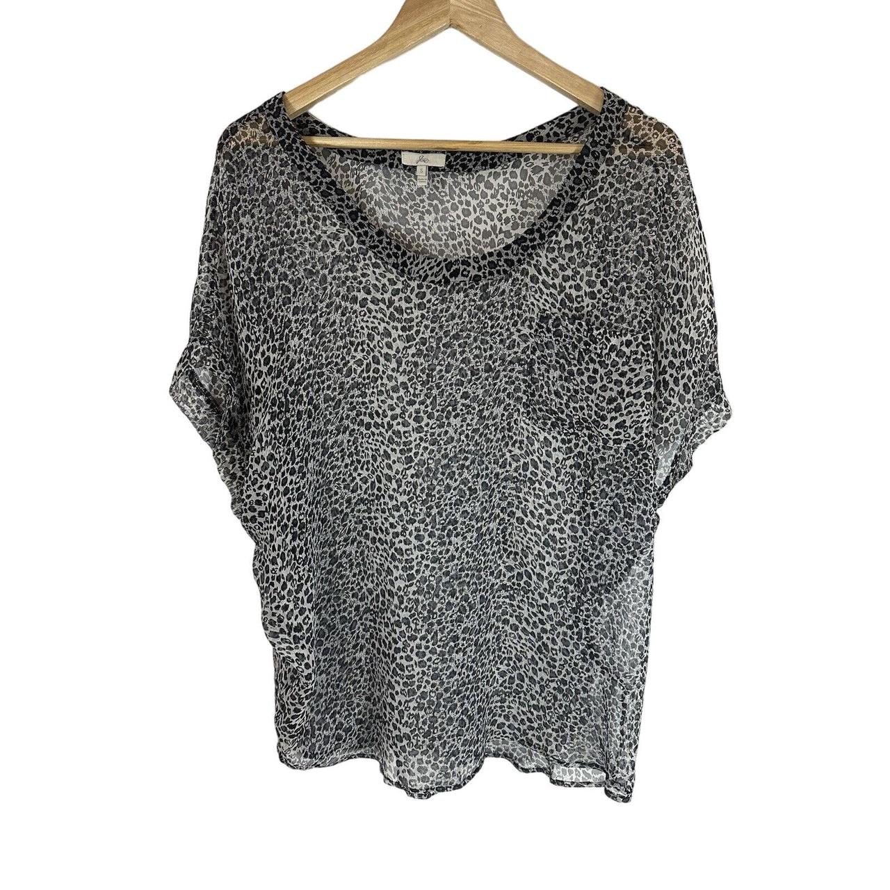 This Joie Rancher top in gray and black cheetah. Depop