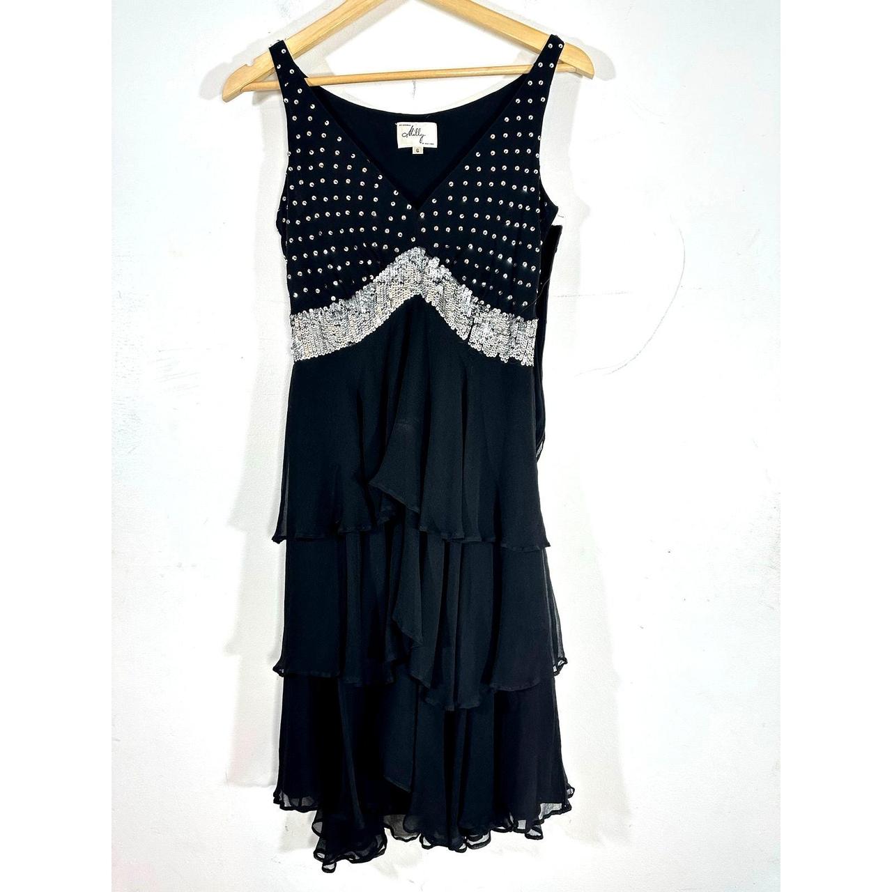 Milly Women's Dress Black/Silver – MILLY of NEW YORK Silk