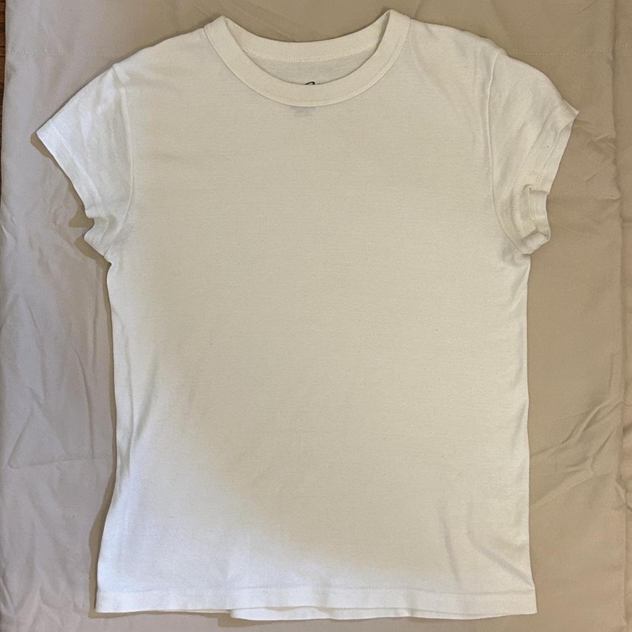 Brandy Melville Women's White T-shirt | Depop