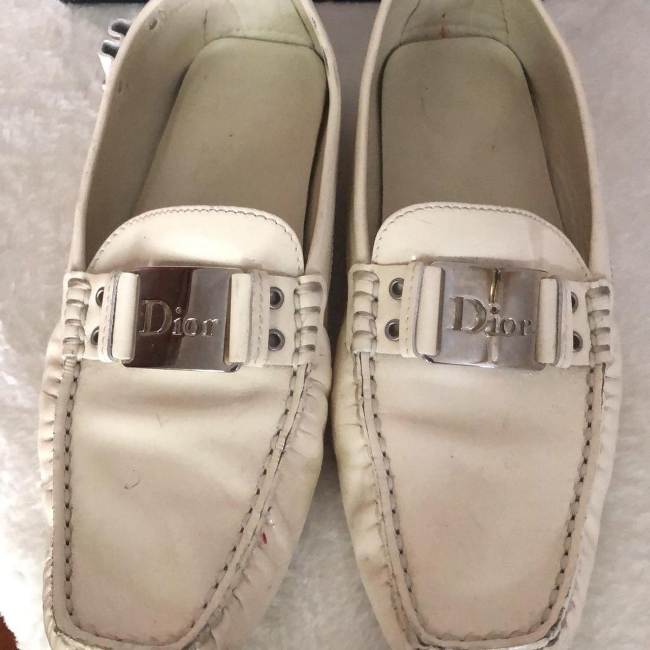 Dior Women's Cream Loafers | Depop