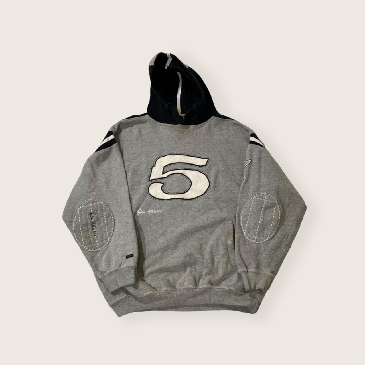 FUBU Men's Grey and Black Hoodie | Depop