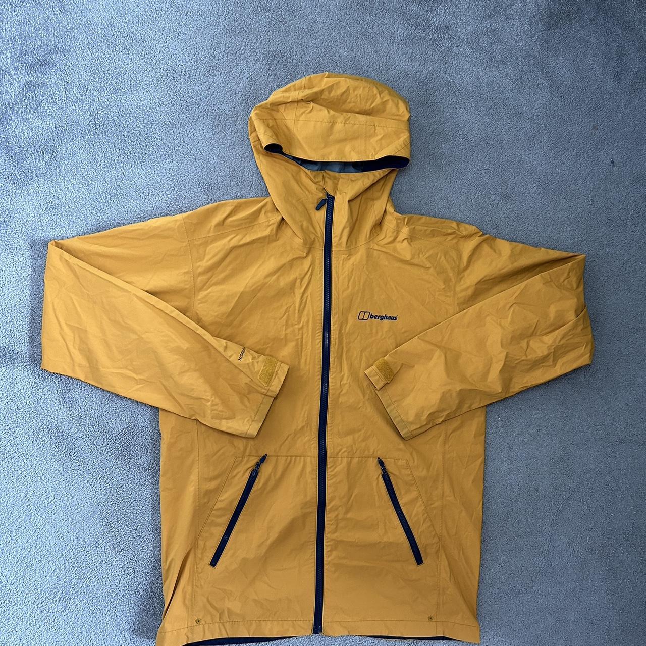 Men’s Mustard Yellow Berghaus Hydroshell Full Zip... Depop