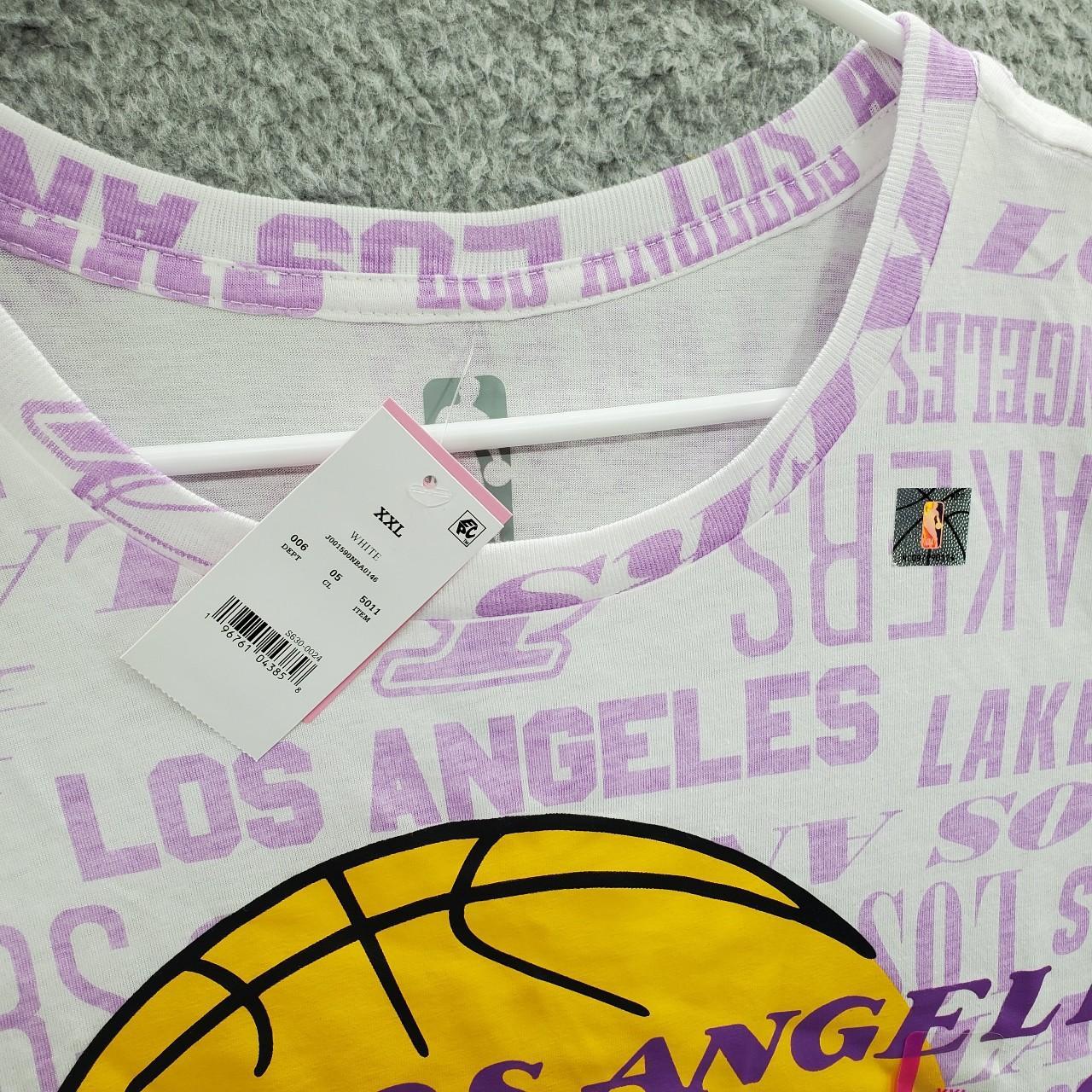 NWT Lakers shirt. Purple with white lettering and - Depop