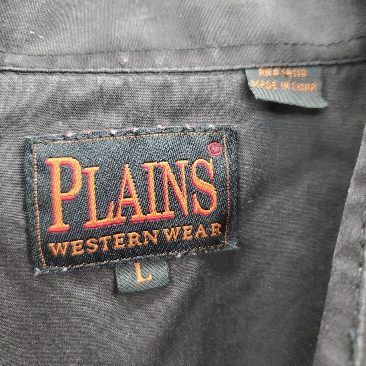 Plains Western Wear Pearl Snap Shirt Long Sleeve... - Depop