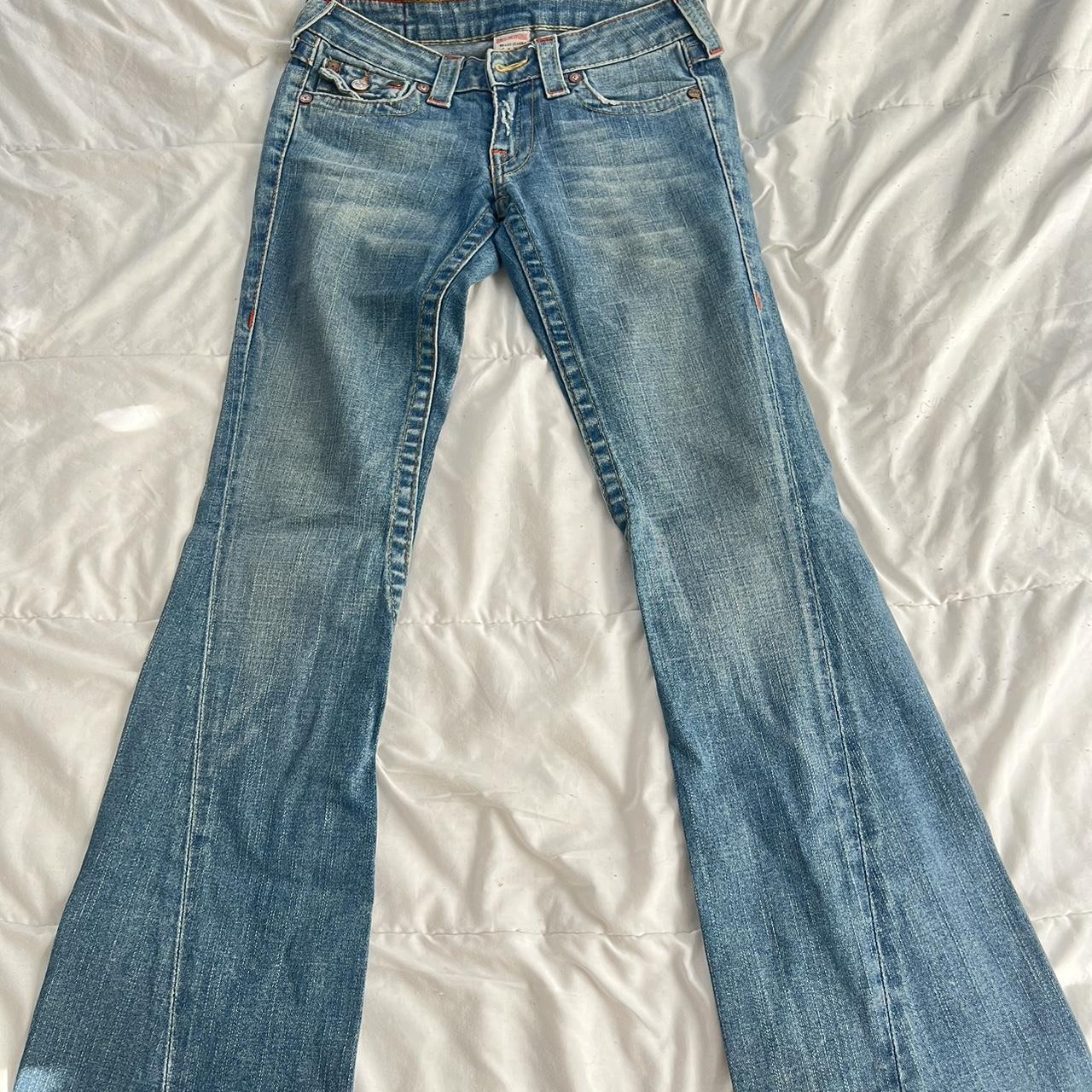 True Religion Women's Blue Jeans | Depop