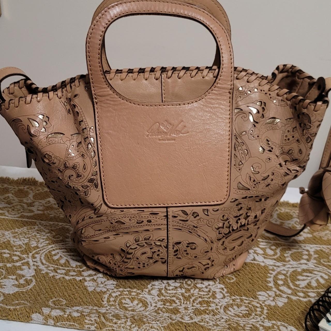 Patricia Nash Women S Tan And Gold Bag Depop   P0 