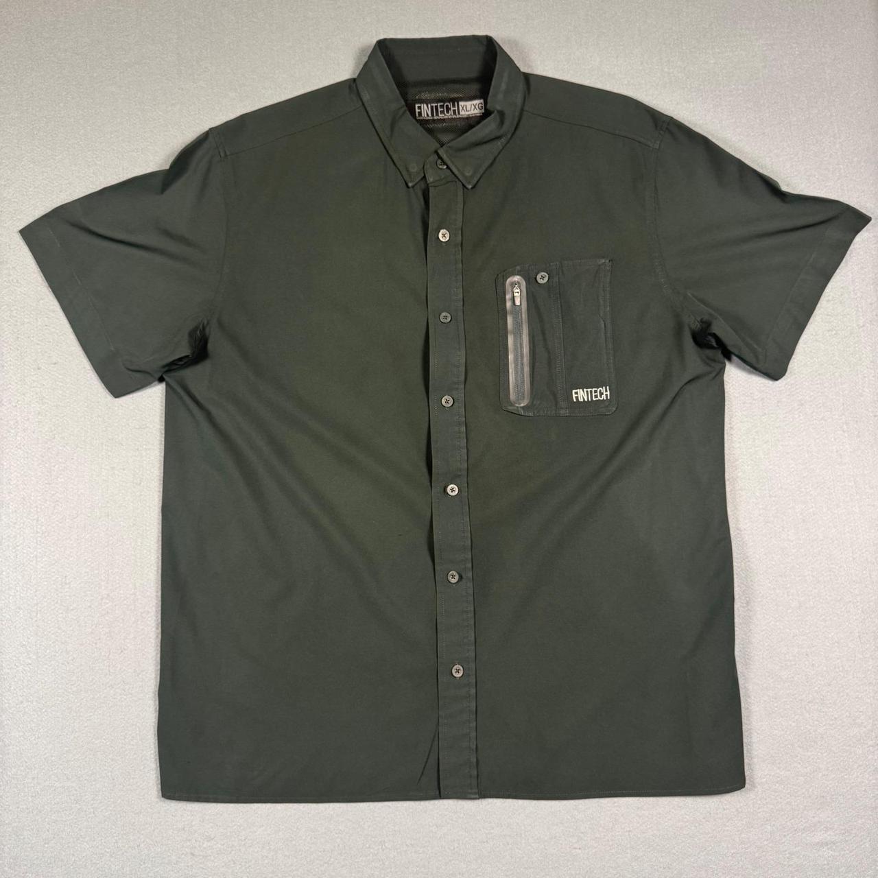 Finetoo men's preloved black techwear sportswear gorpcore shirt