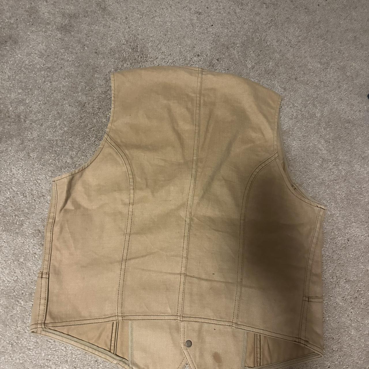 Lee Men's Vest - Tan/Brown - L – vintage 70s lee … - image 6