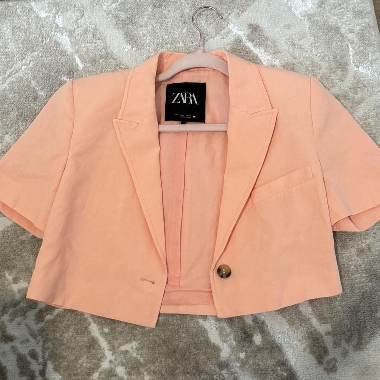 Peach jacket zara online