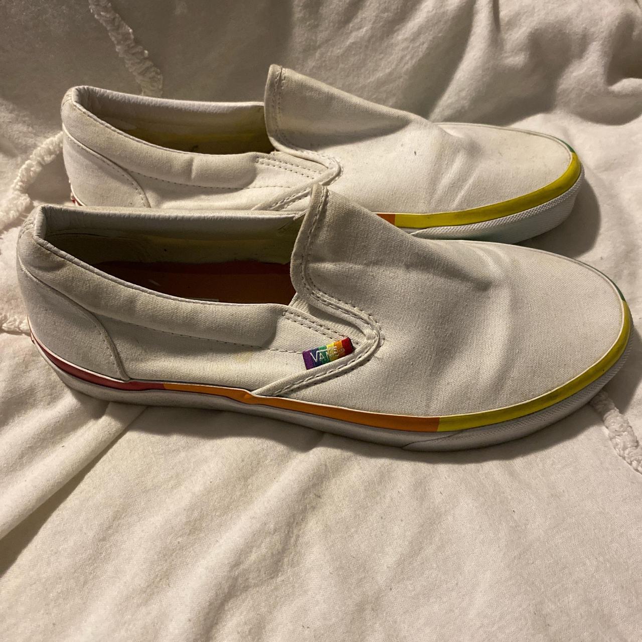 Vans Men's Sneakers - White - US 8.5 – White Vans slip-on