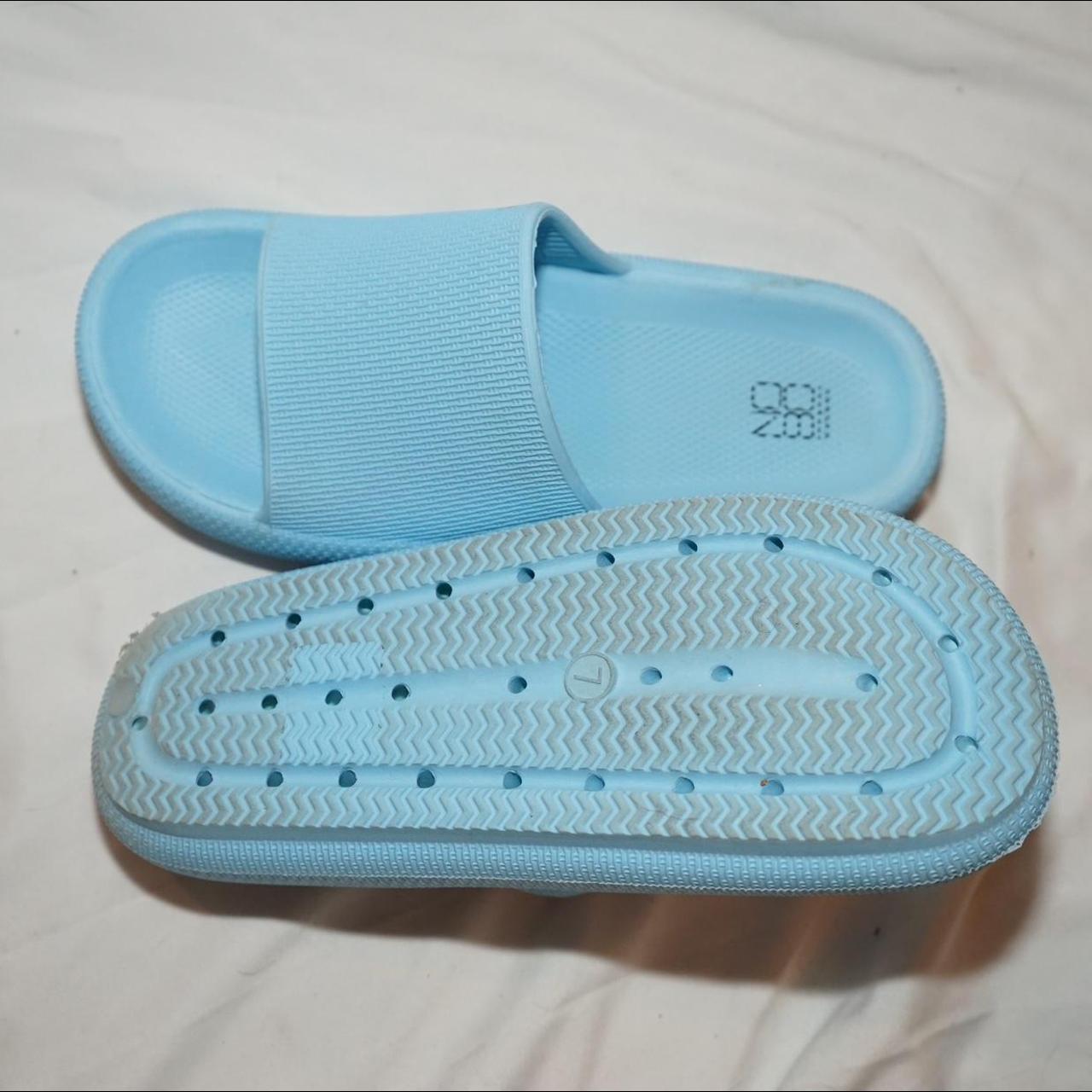 No Boundaries Women's Blue Slides Depop