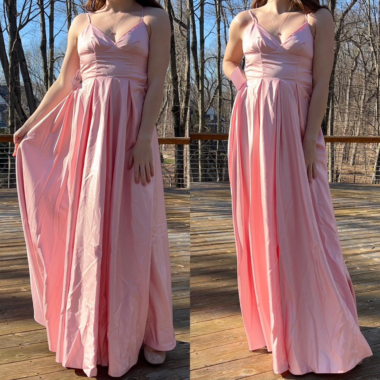 NWT Fame And Partners Pink Prom Maxi Dress Only one