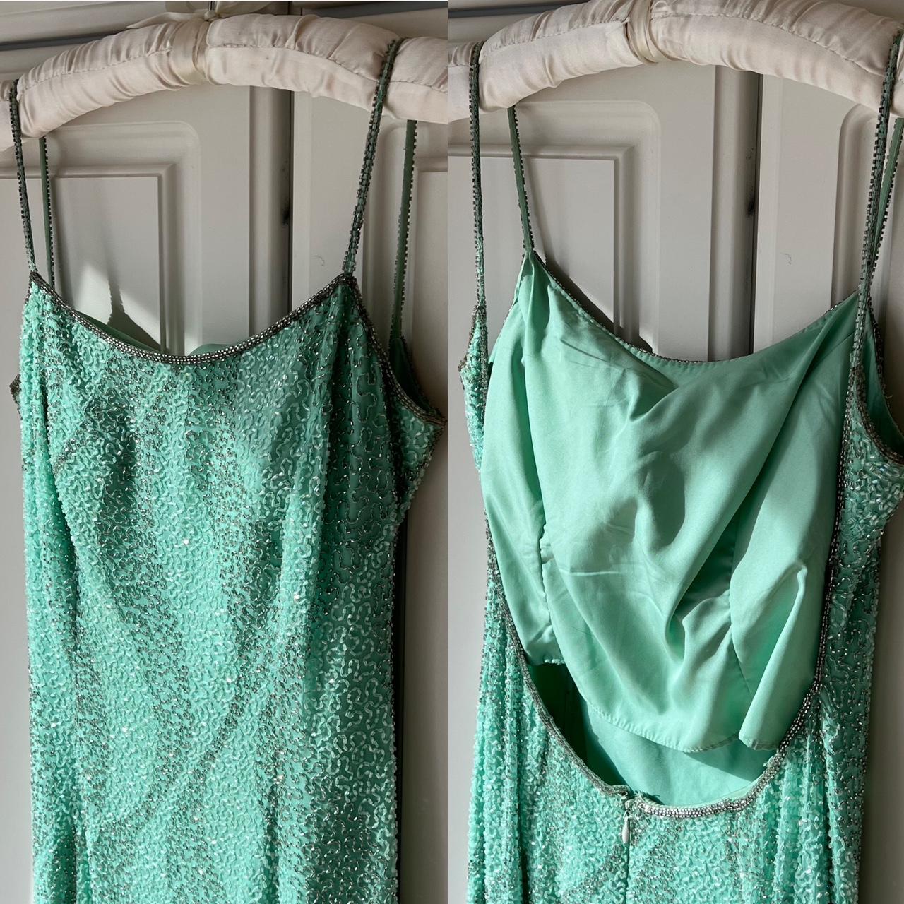 Beaded Green Prom Dress jé matadi high quality