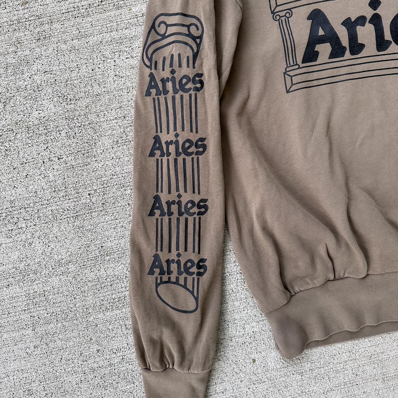 aries column crewneck sweatshirt brown size medium...