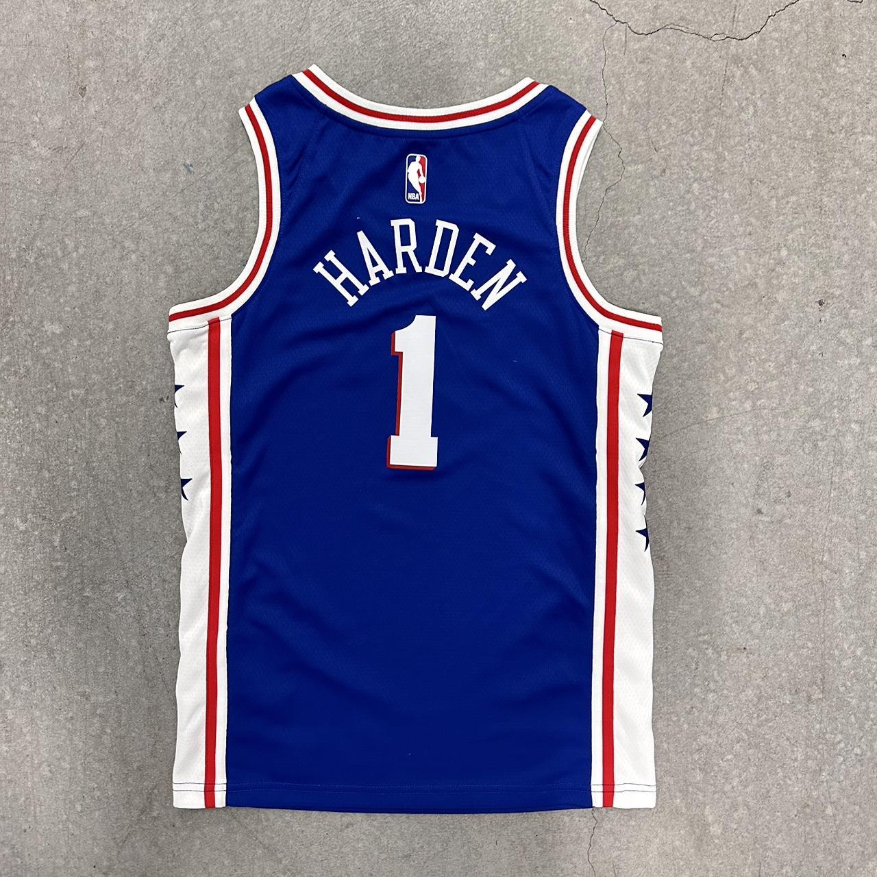 nike dri fit mens philadelphia 76ers james harden... - Depop