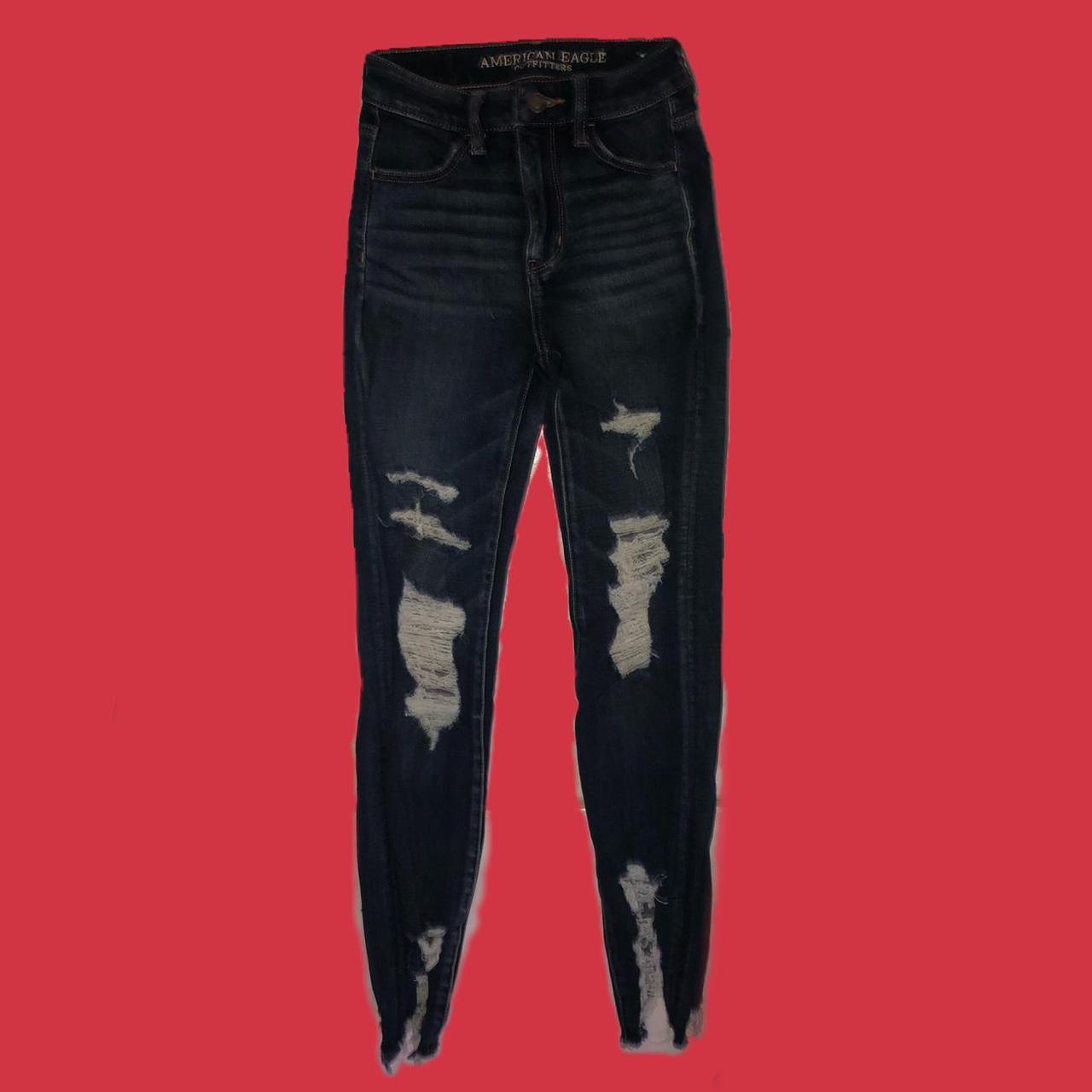 American Eagle Outfitters ripped jeans Super - Depop