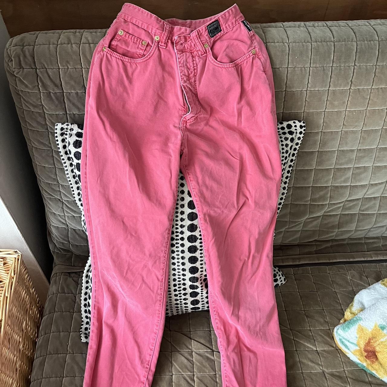 Versace Jeans Couture Women's Pink Trousers | Depop