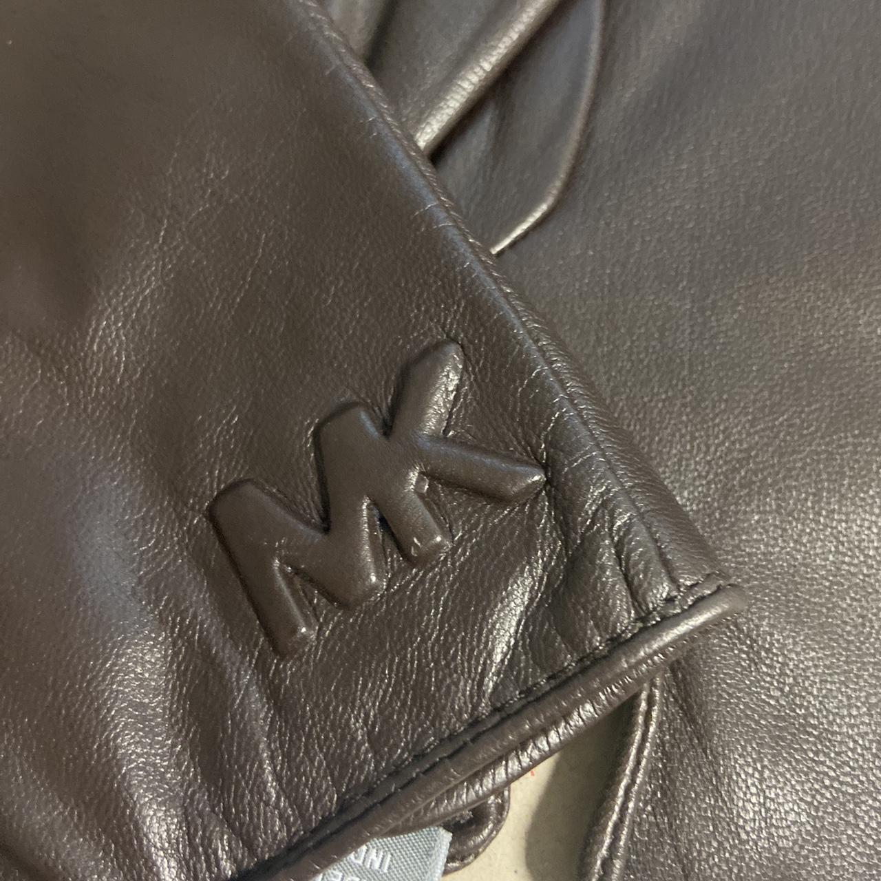 Michael kors leather gloves 2024 with zipper