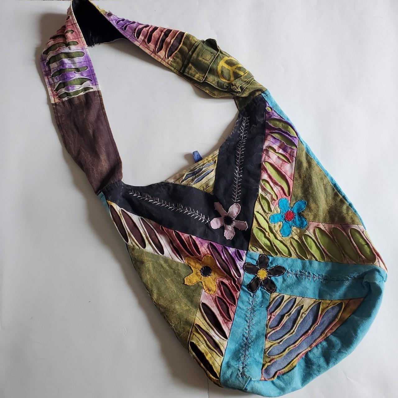 Women's Bag - Multi – boho rainbow patchwork hipp… - image 1