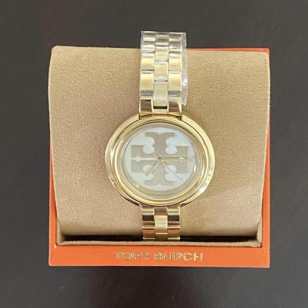 Tory Burch Tbw6208 Miller Gold Logo Ivory Dial... - Depop