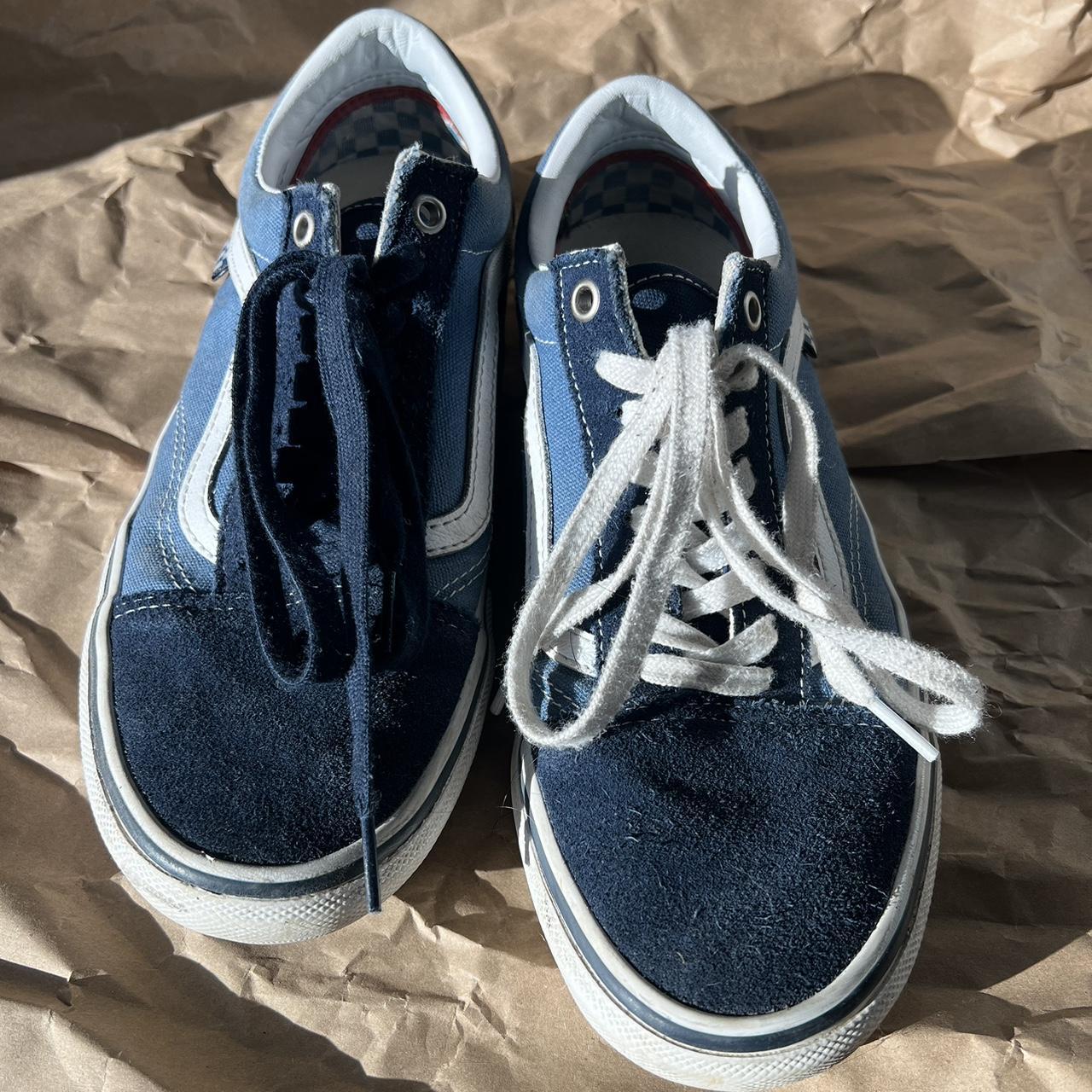 Light and dark blue vans best sale