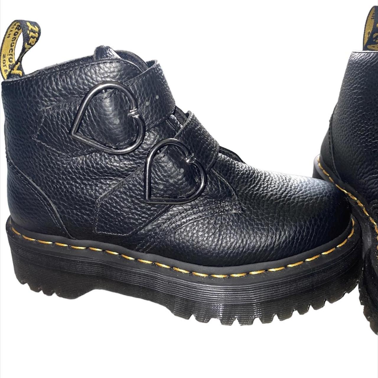 Womens Dr. Martens Devon Hearts Quad Boot Black Depop