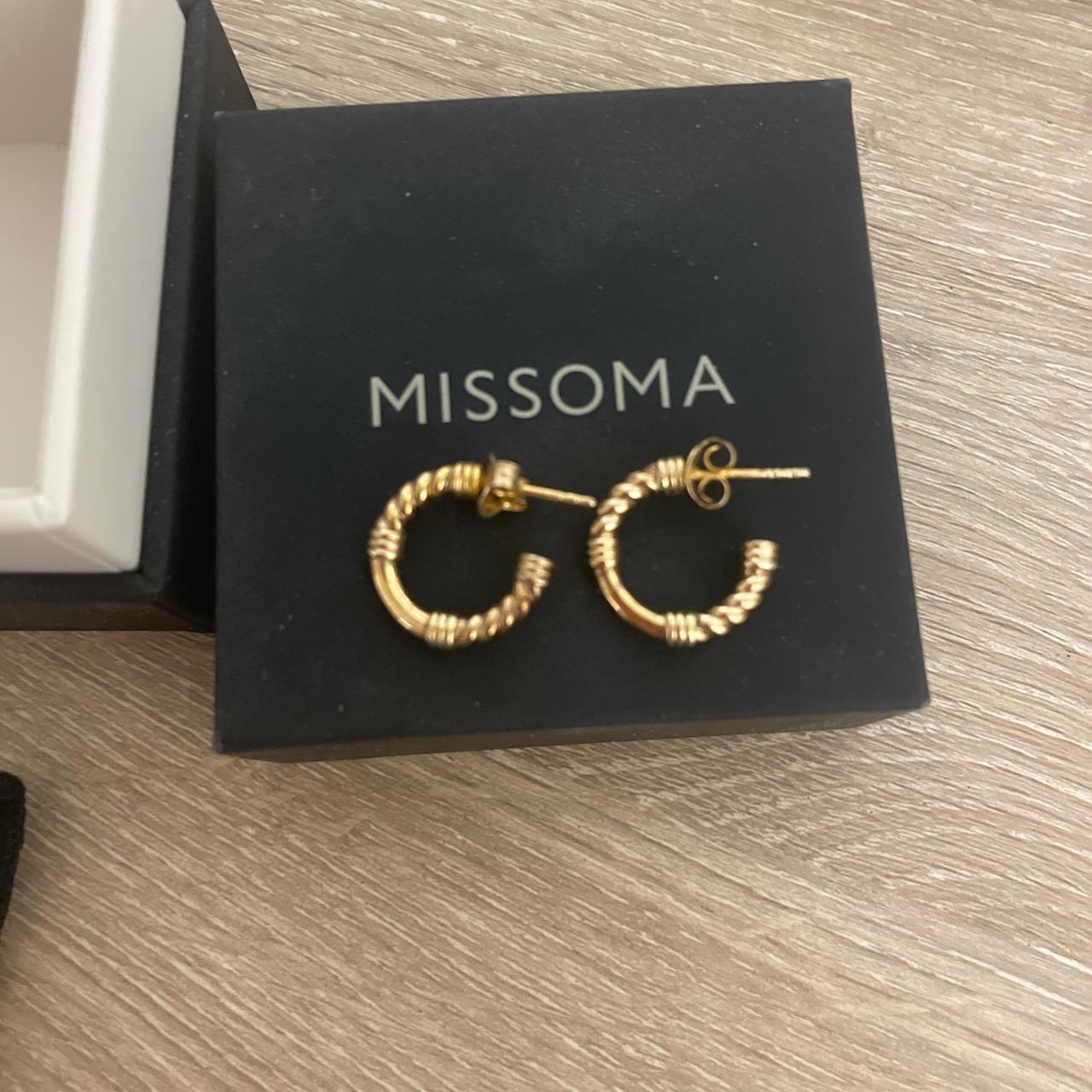 Missoma Mini Cord Hoop Earrings Rarely worn Like new - Depop