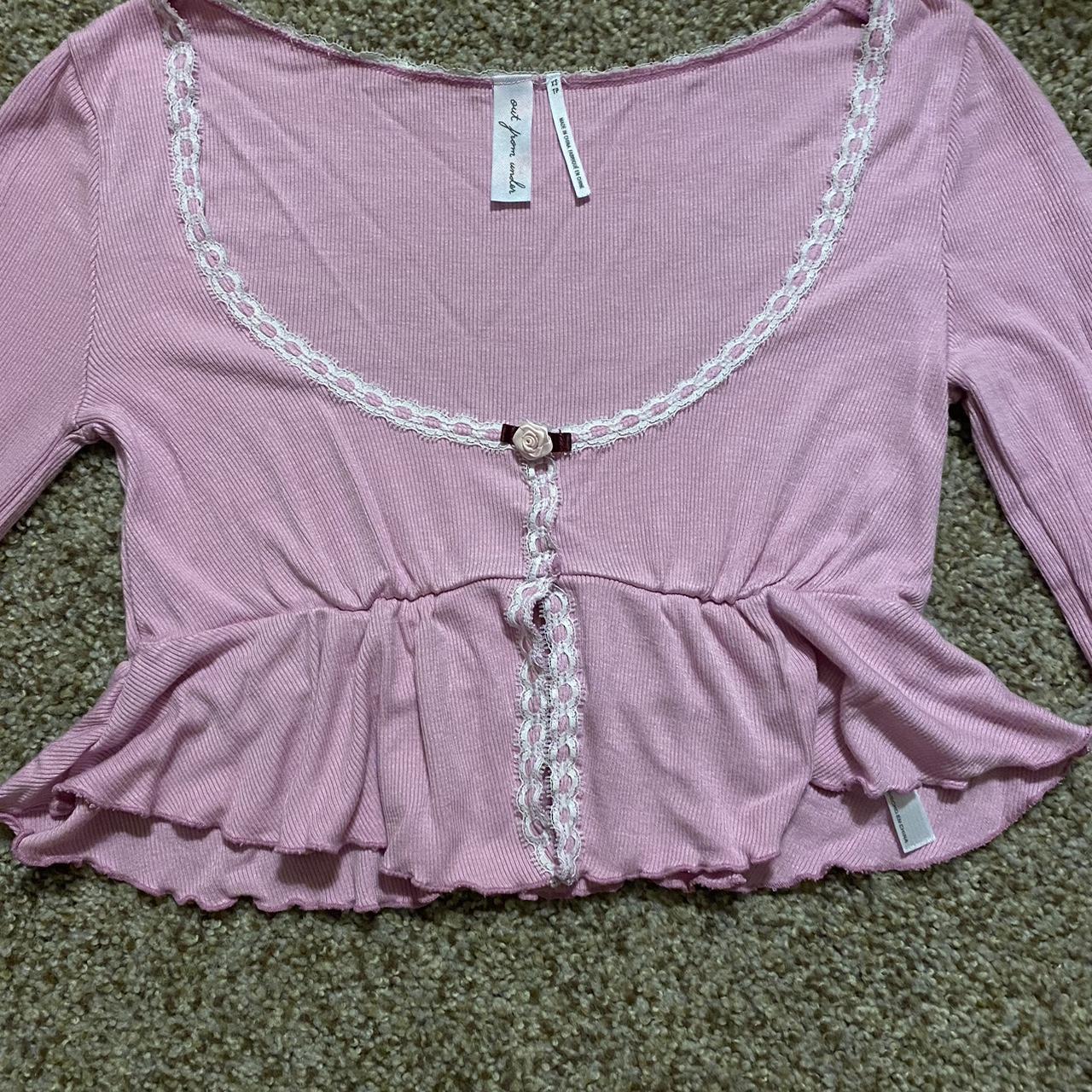 Urban Outfitters Pink Top! Super soft and adorable... - Depop