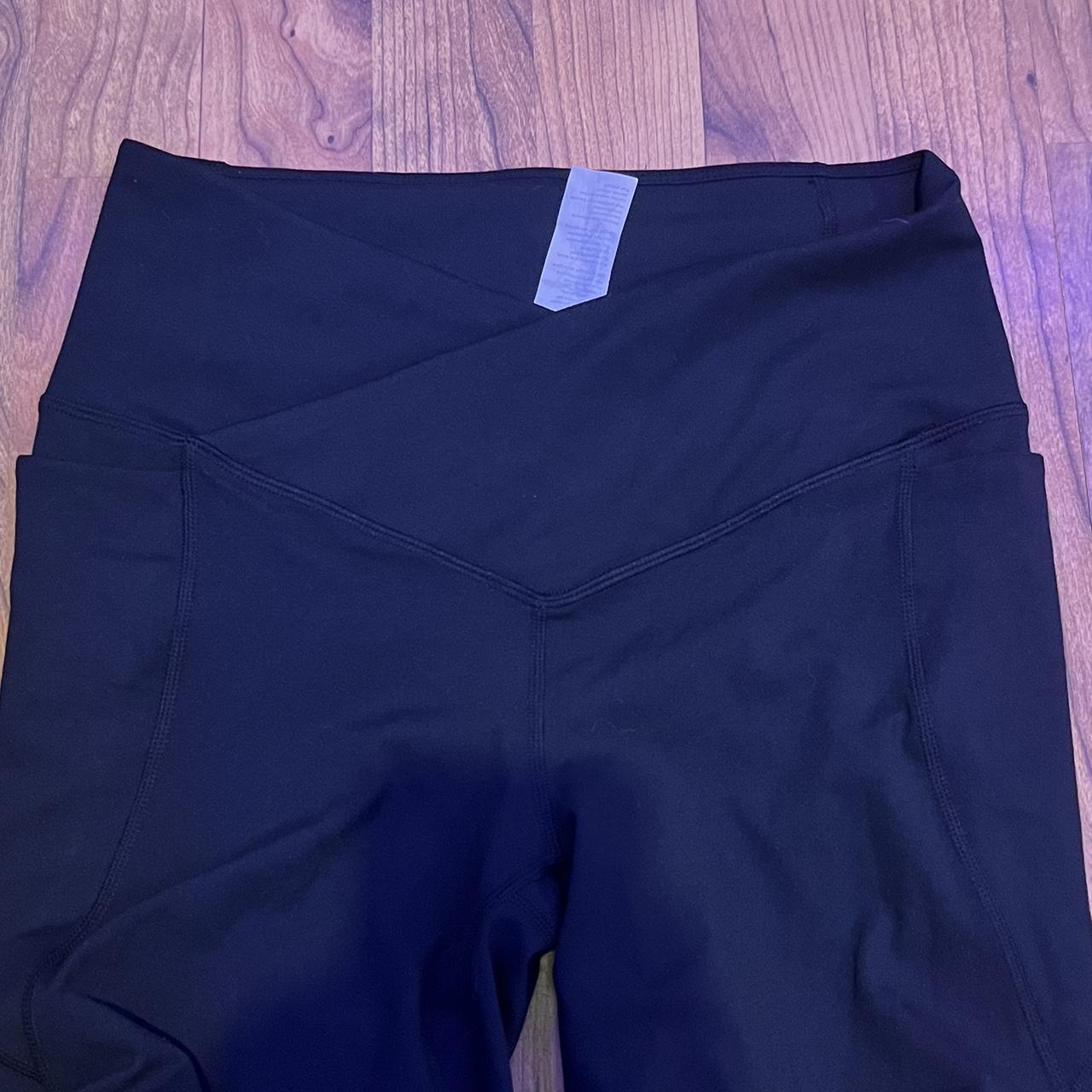 Fabletics black crossover flare legging •never worn... - Depop