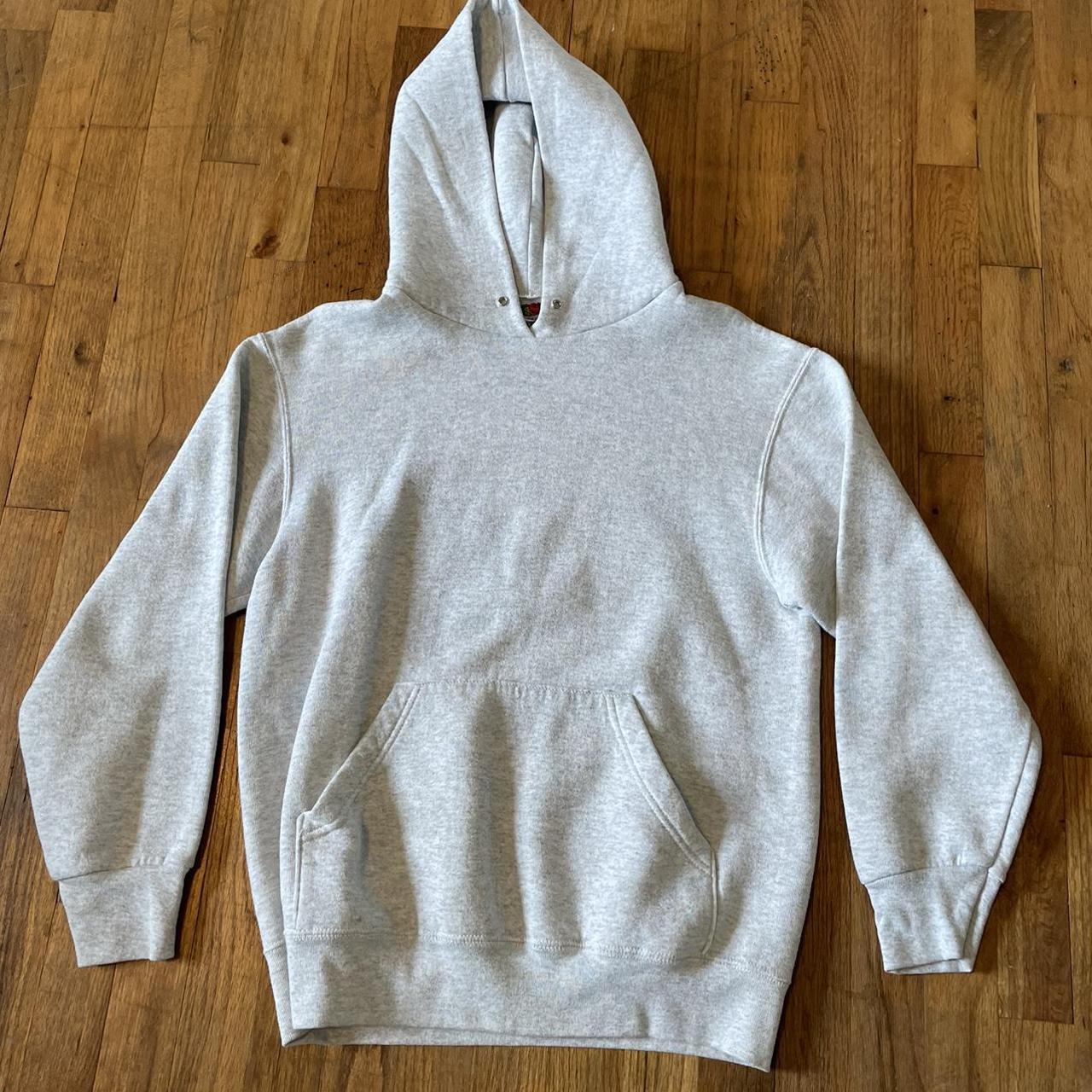 Fruit of the Loom Men's Grey Hoodie | Depop