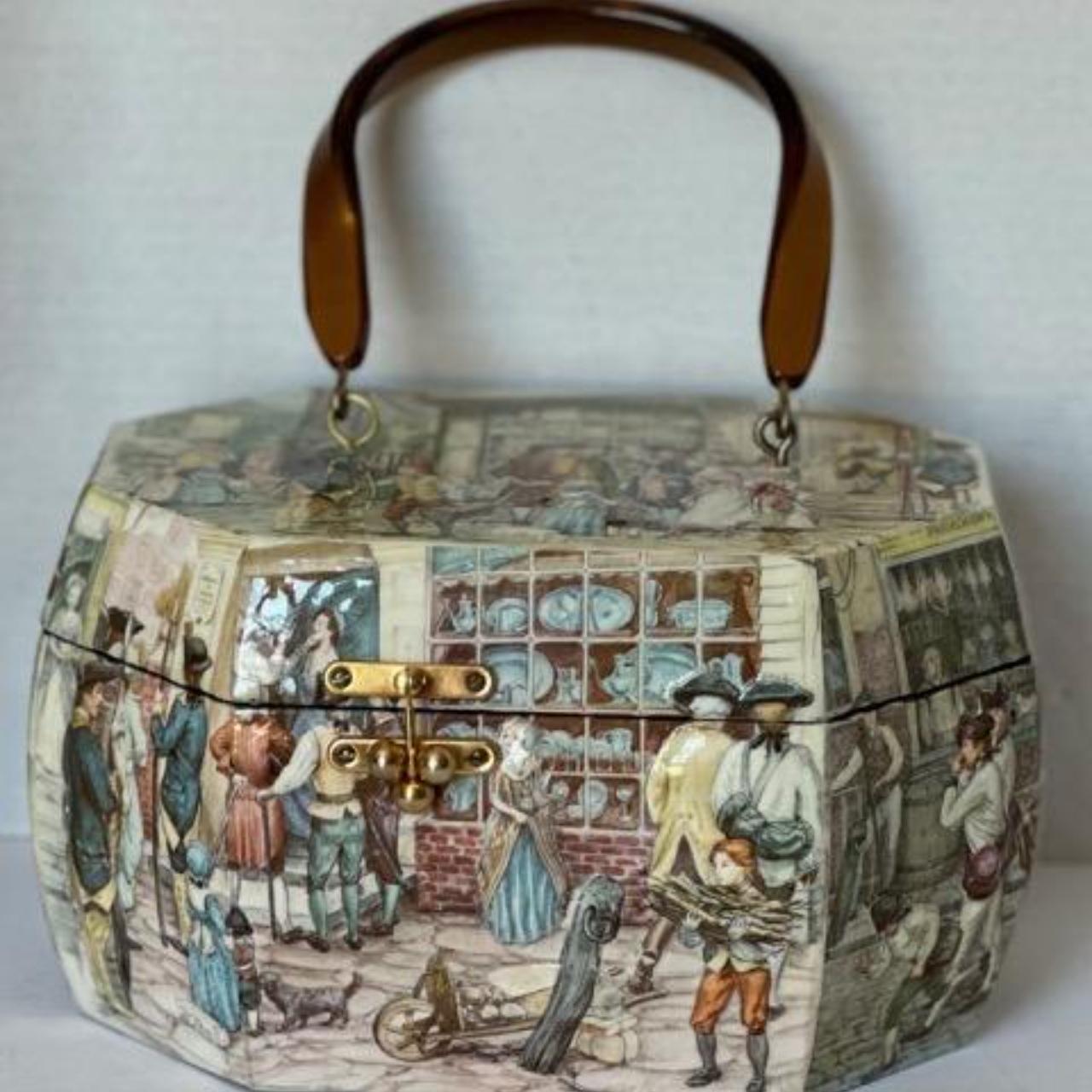 Antique Handmade orders Decoupage Purse