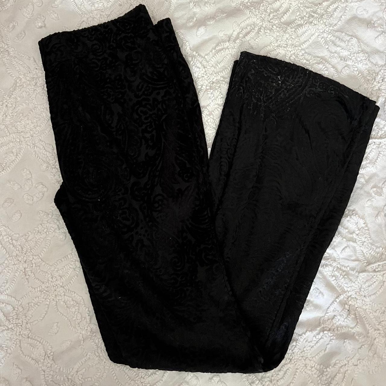 Free people velvet flare pants With cool swirly - Depop