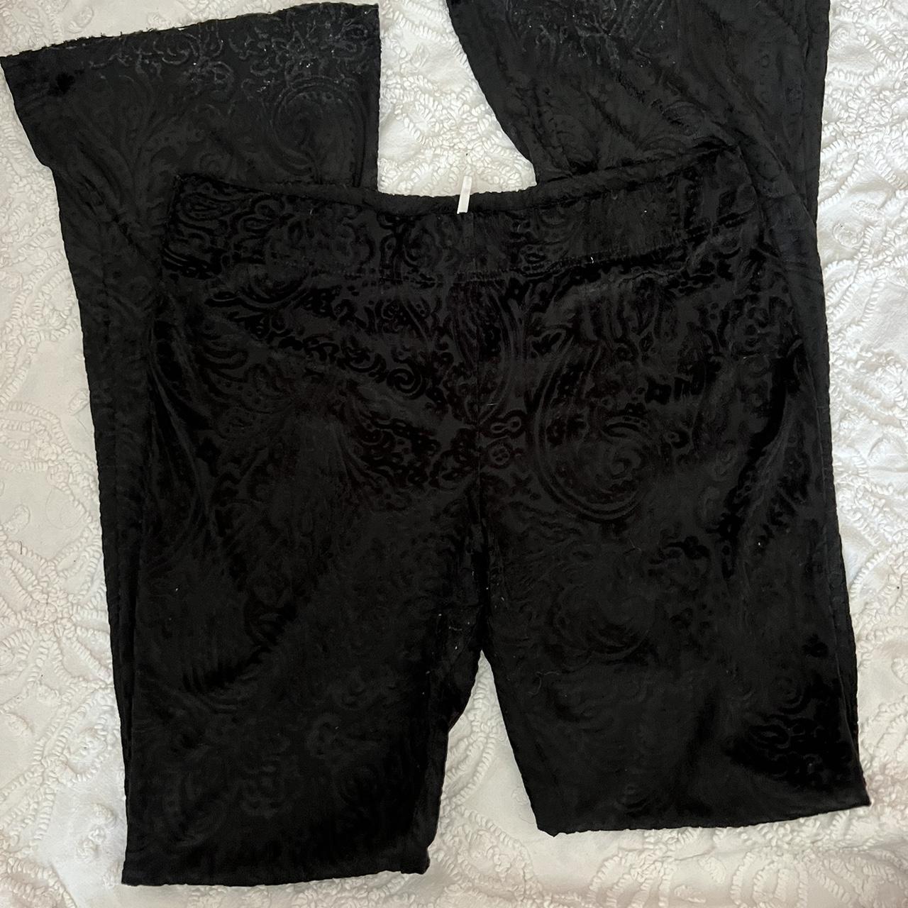 Free people velvet flare pants , With cool swirly