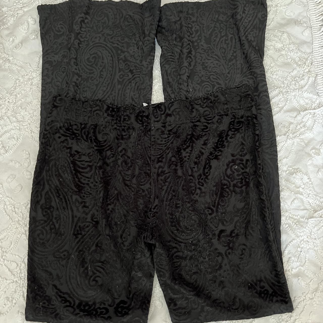 Free people velvet flare pants With cool swirly - Depop