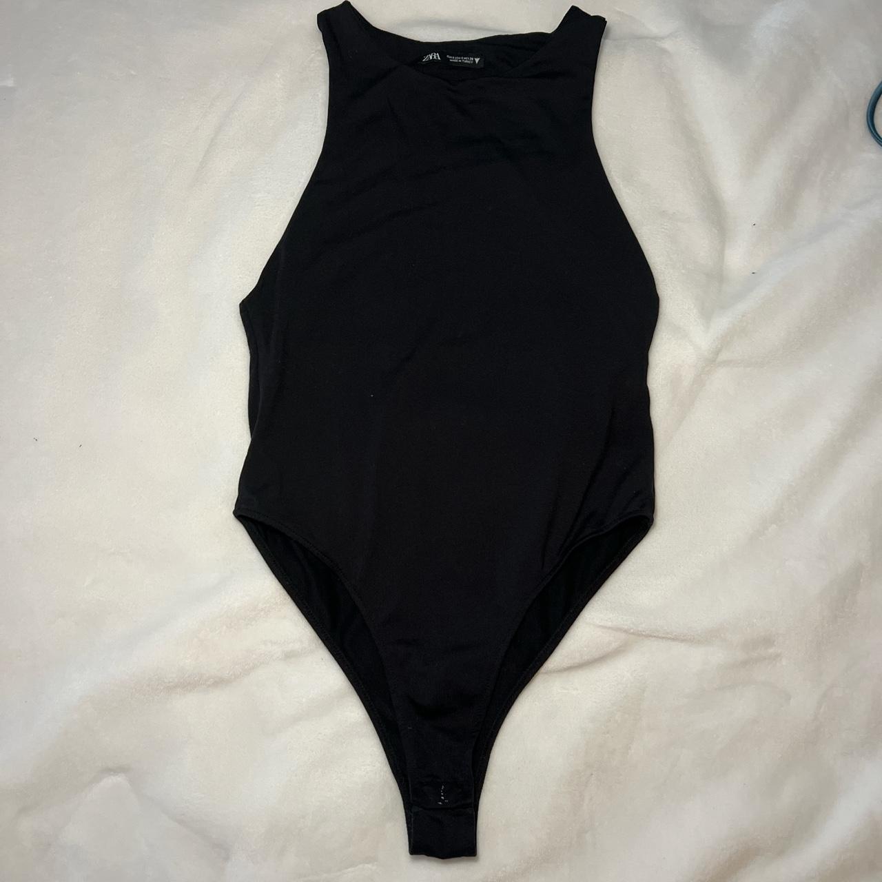 Zara - halter neck bodysuit Color: black Size: Small - Depop