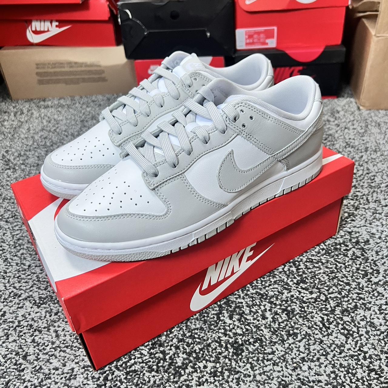 mens grey and white nike shoes